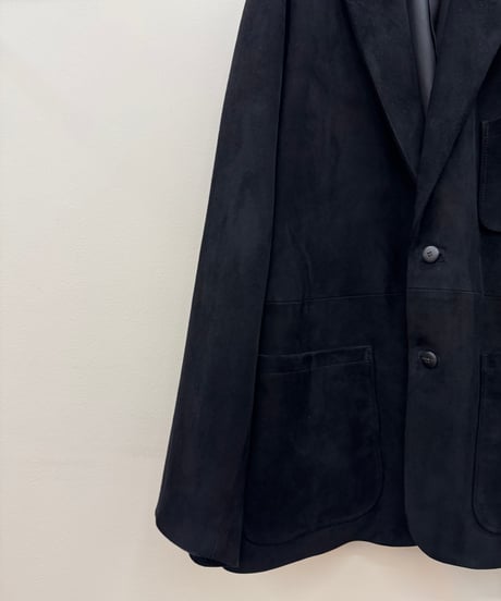 【YOKO SAKAMOTO（ヨーコサカモト）】2B JACKET -BLACK (SEEP SUEDE)