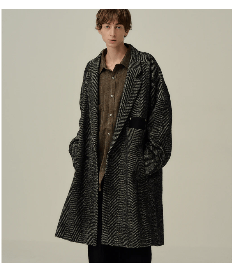 ANCELLM（アンセルム）】SEMI-DOUBLE CHESTER COAT -WHITE