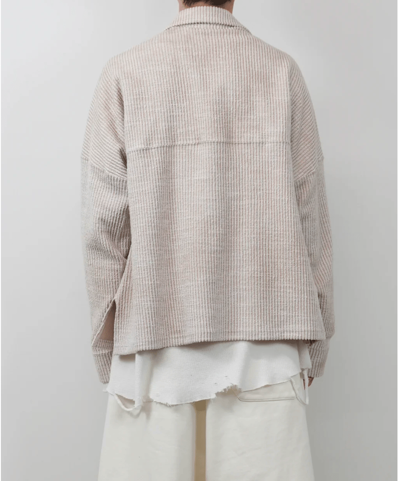 トップス CUT STRIPE SHIRT ANCELLM ANCELLM - CUT STRIPE SHIRT | BEIGE | シャツ | NapsNote