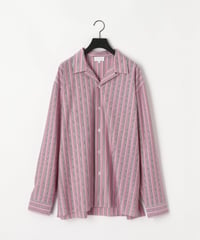 【KANEMASA PHIL.（カネマサ フィル）】 46G Stripe Delta Shirt -PINK BLACK