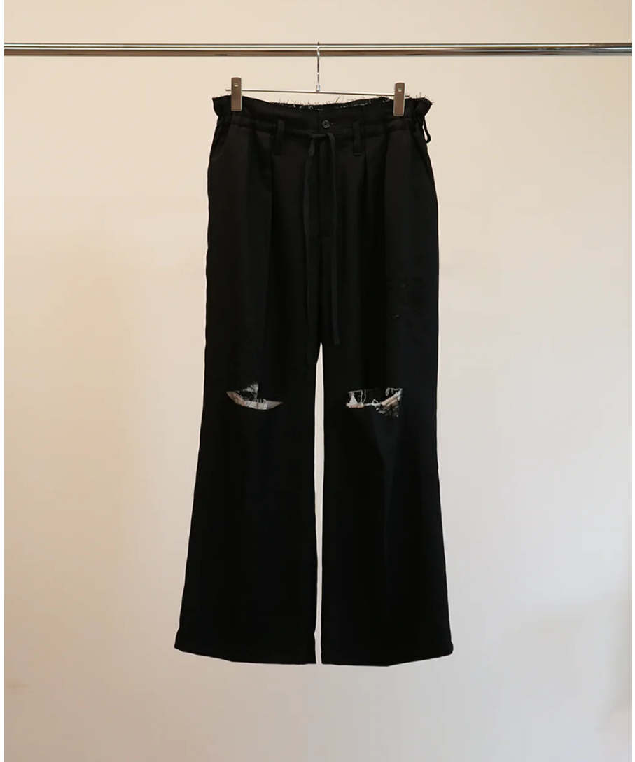 A14913 パパス　アンゴラウール2タックビーバースラックス　黒紺　LL 2p slacks / Allure – TRENTE ET UN