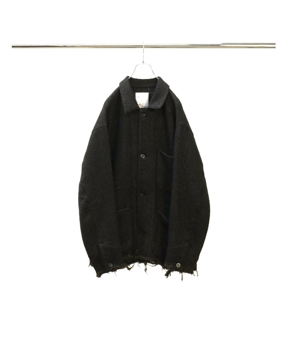 ANCELLM（アンセルム）】DAMAGE WOOL HERRINGBONE COVER A