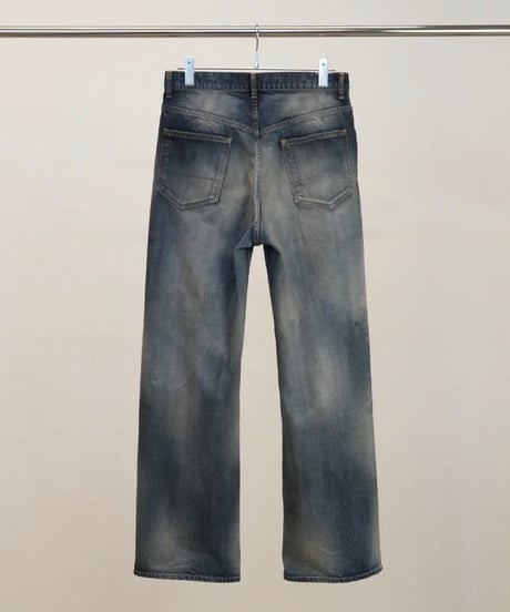 【ANCELLM（アンセルム）】AGING MIDDLE STRAIGHT 5P DENIM PANTS -INDIGO