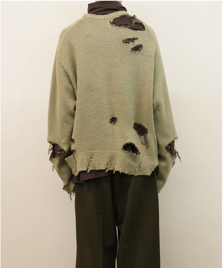 【ANCELLM / アンセルム】別注 DAMAGE SWEATCARDIGAN ANCELLM / アンセルム】別注 DAMAGE SWEATCARDIGAN