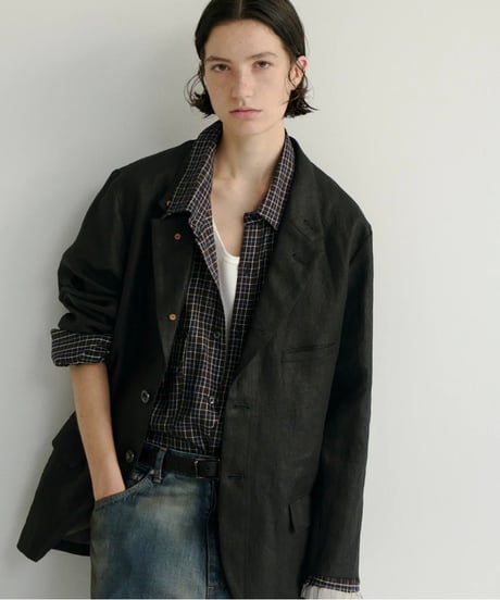 【ANCELLM（アンセルム）】AGING MIDDLE STRAIGHT 5P DENIM PANTS -INDIGO