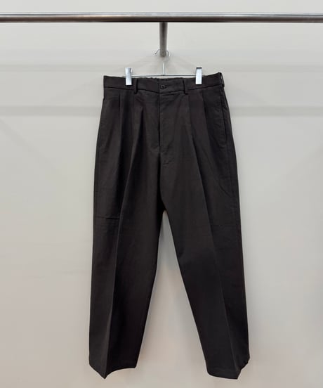 【YOKO SAKAMOTO（ヨーコサカモト）】DOUBLE PLEATED TROUSERS 　-BROWN