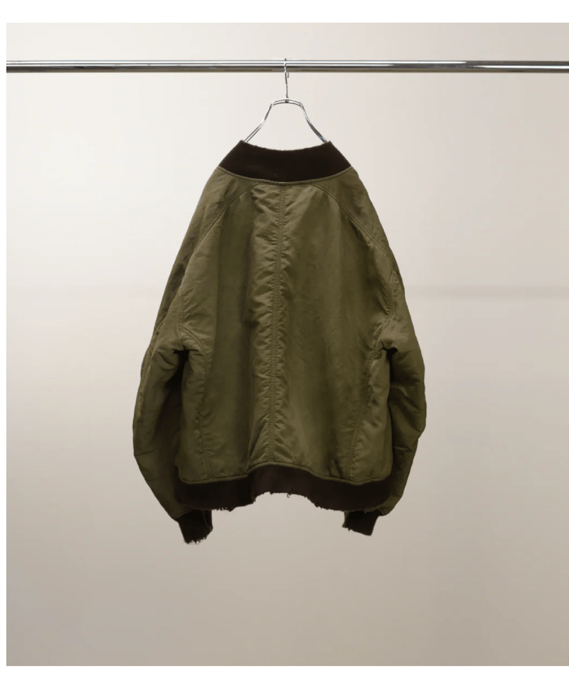 ANCELLM（アンセルム）】FADED BOMBER JACKET -KHAKI | ta