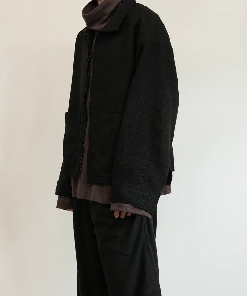 ANCELLM TWEED ZIP JACKET brown 2