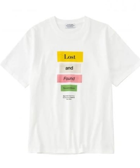 【POET MEETS DUBWISE（ポエトミーツダブワイズ） 】LOST AND FOUND T-Shirt　−WHITE