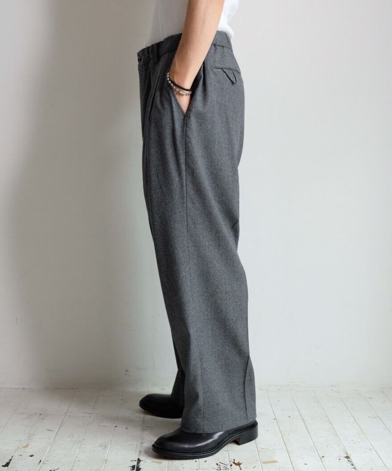 YOKO SAKAMOTO / SUIT BAGGY TROUSERS -GRAY- | ta