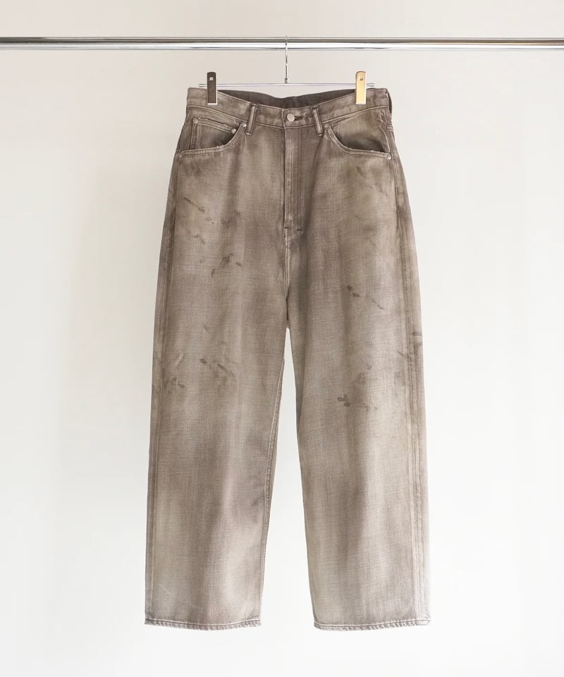 ANCELLM(アンセルム)】AGING WIDE DENIM 5P PANTS –BROW ANCELLM(アンセルム)】AGING WIDE DENIM 5P PANTS –BROW