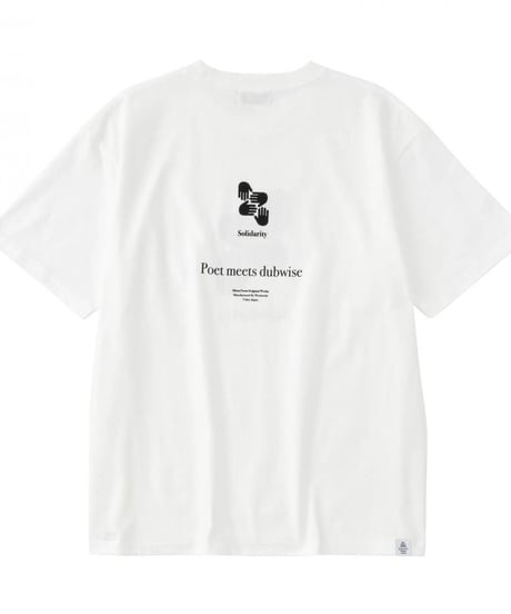 【POET MEETS DUBWISE（ポエトミーツダブワイズ） 】SOLIDARITY T-Shirt −WHITE