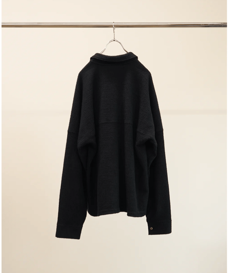 ANCELLM（アンセルム）】CUT STRIPE SHIRT -NAVY | tadayoi