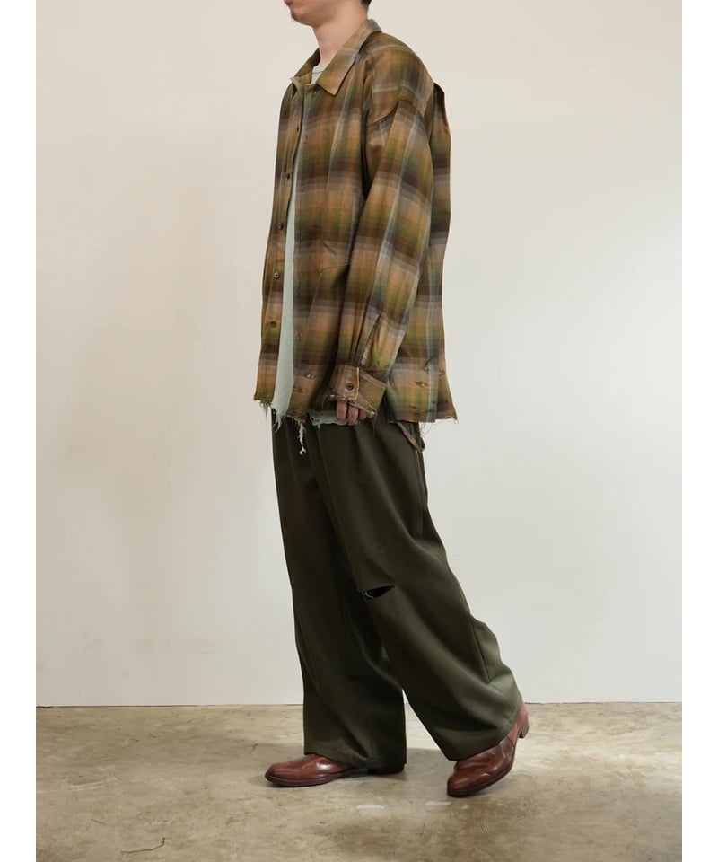 ANCELLM(アンセルム)】R/C CHECK CRASH LS SHIRT –BROWN ANCELLM(アンセルム)】R/C CHECK CRASH LS SHIRT –BROWN