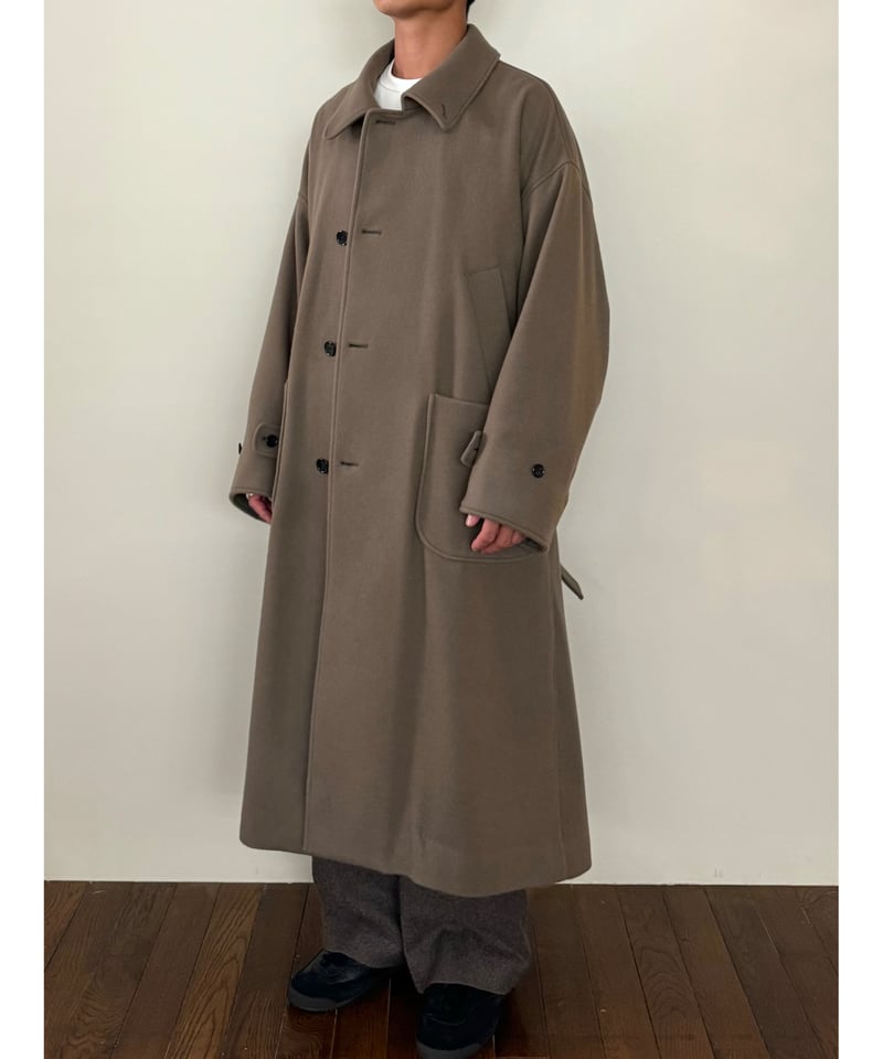 VOAAOV S100 WOOL BEAVER Trench Coat