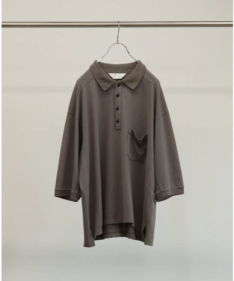 トップス ANCELLM S/S POLO SHIRT ANCELLM（アンセルム）】S/S POLO SHIRT -GRAY | tadayoi