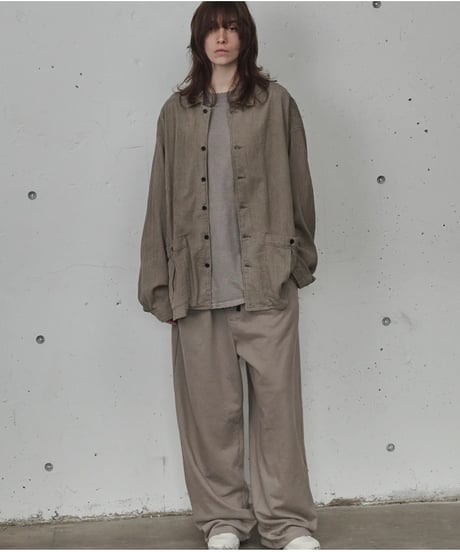 【ANCELLM（アンセルム）】CREPE SHIRT JACKET -BLACK