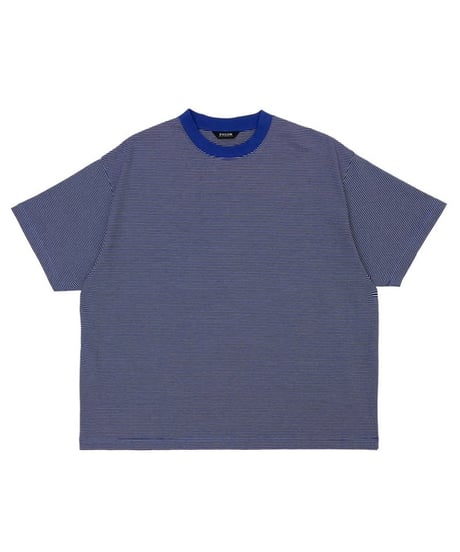 【EVCON（エビコン）】MERCERIZATION BORDER WIDE S/S TEE -BLUE