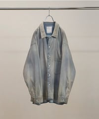 【ANCELLM（アンセルム）】BRUSHSTROKE AGING SHIRT -INDIGO