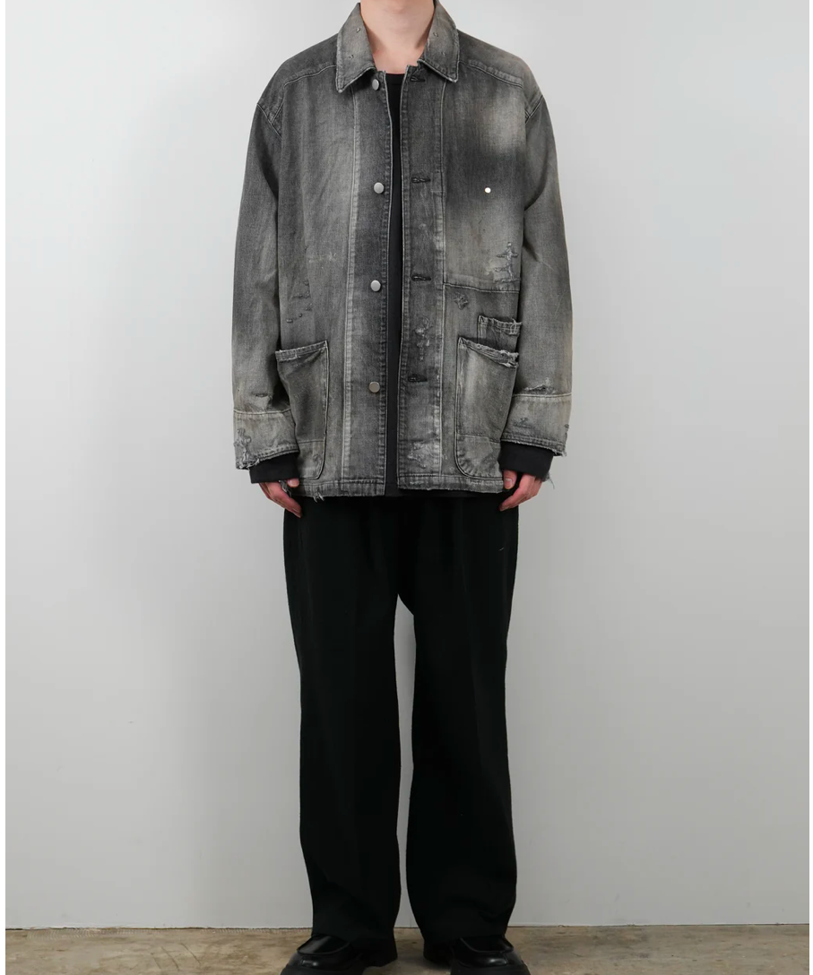 ANCELLM DENIM COVERALL(BLACK)　サイズ2 ANCELLM（アンセルム）】DENIM COVERALL -BLACK | tadayoi