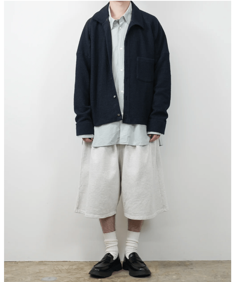 ANCELLM(アンセルム)】CUT STRIPE SHIRT -NAVY | tadayoi ANCELLM(アンセルム)】CUT STRIPE SHIRT -NAVY | tadayoi