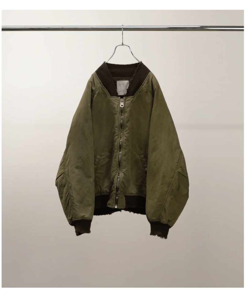 ANCELLM（アンセルム）】FADED BOMBER JACKET -KHAKI | ta