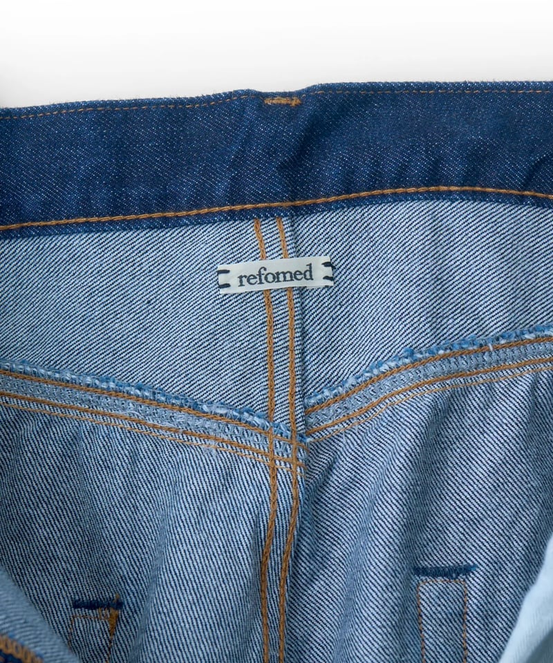 refomed（リフォメッド）】 FRESH MAN DENIM WIDE PANTS by