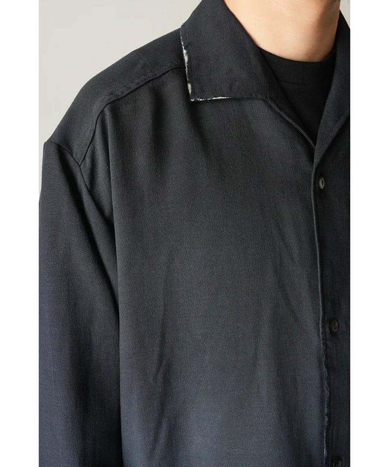 ANCELLM(アンセルム)】 MELANGE SHORT CRASH SHIRT JACK ANCELLM(アンセルム)】 MELANGE SHORT CRASH SHIRT JACK
