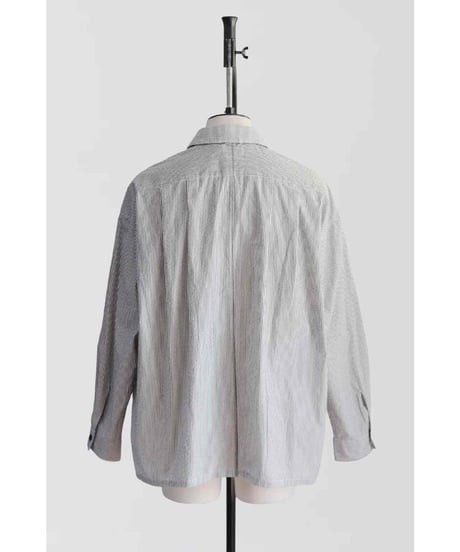 【SHINYAKOZUKA（シンヤコヅカ）】ROOMY SHIRT　− BLACK STRIPE