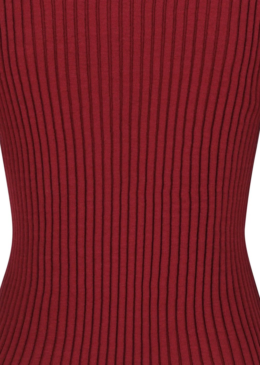 AMOMENTO（アモーメント）】 Ribbed High Neck Zip Up -Bur