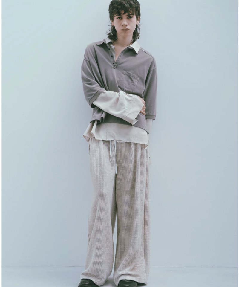 ANCELLM（アンセルム）】S/S POLO SHIRT -GRAY | tadayoi