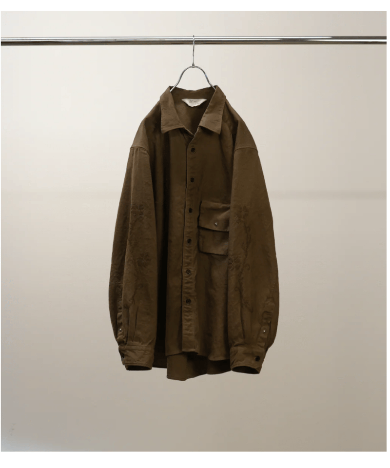ANCELLM（アンセルム）】L/C NEP FLOWER EMBROIDERY OVER 