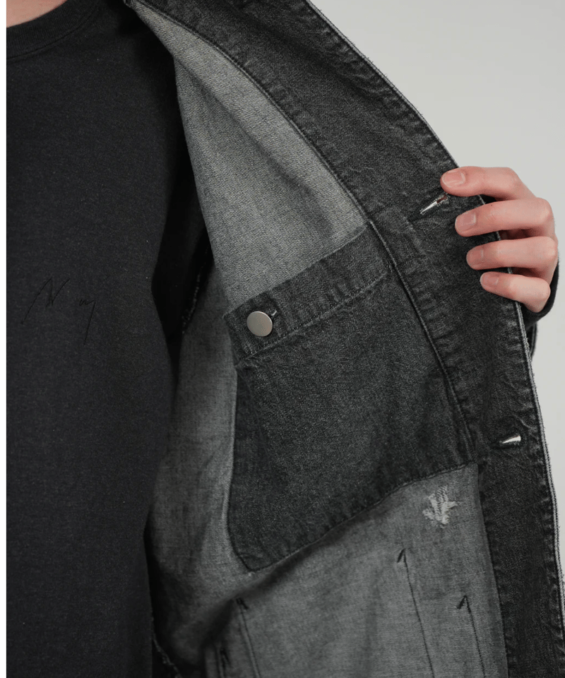 ANCELLM(アンセルム)】DENIM COVERALL -BLACK | tadayoi ANCELLM(アンセルム)】DENIM COVERALL -BLACK | tadayoi