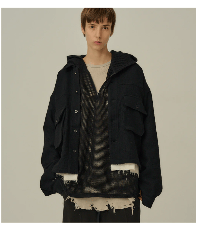 Ancellm アンセルム 即完売　キルティングジャケット ANCELLM - PADDED QUILTING COLLARLESS JACKET/BLACK | NapsNote