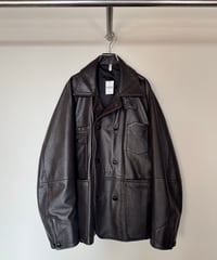 【CCU（シーシーユー）】  COVERALL -COW SKIN -D.BROWN