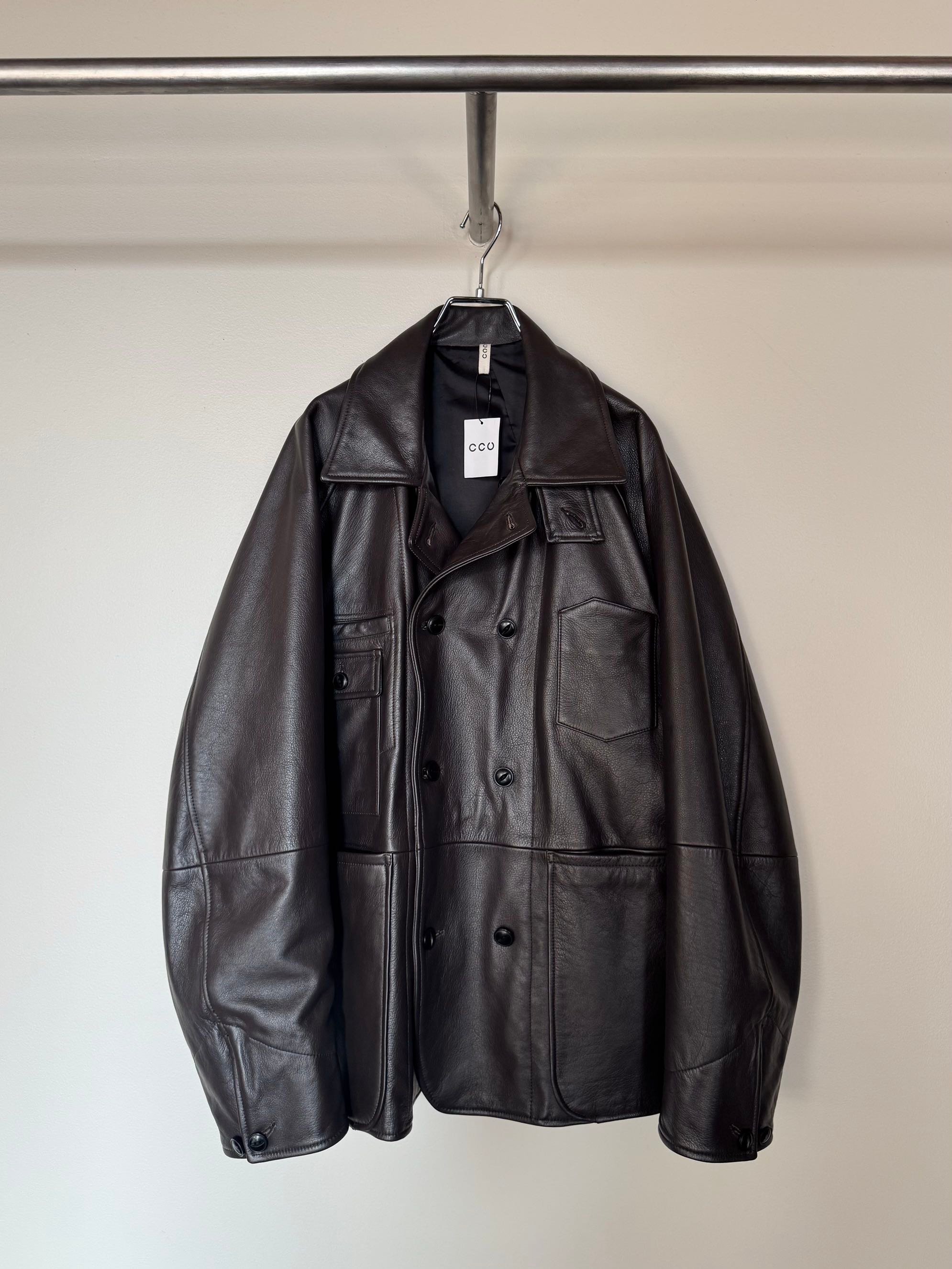 CCU（シーシーユー）】 COVERALL -COW SKIN -D.BROWN | ta