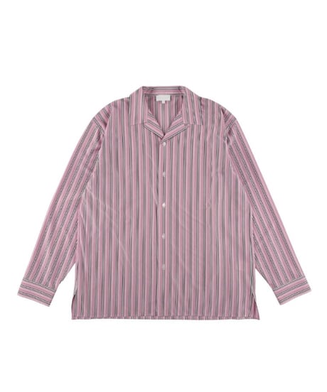 【KANEMASA PHIL.（カネマサ フィル）】 46G Stripe Delta Shirt -PINK BLACK