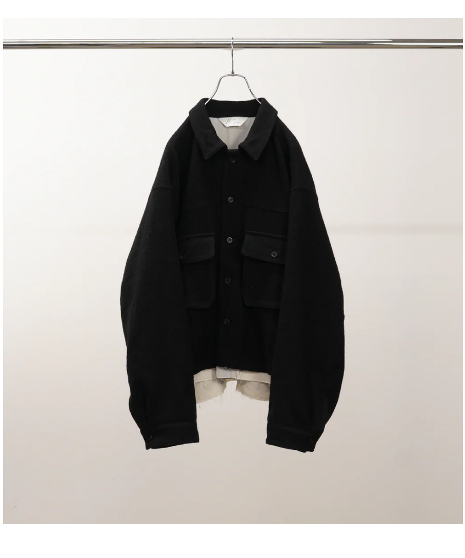 Ancellm アンセルム 即完売　キルティングジャケット ANCELLM - PADDED QUILTING COLLARLESS JACKET/BLACK | NapsNote