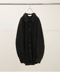 【ANCELLM（アンセルム）】L/S NEP BOXY SHIRT -BLACK