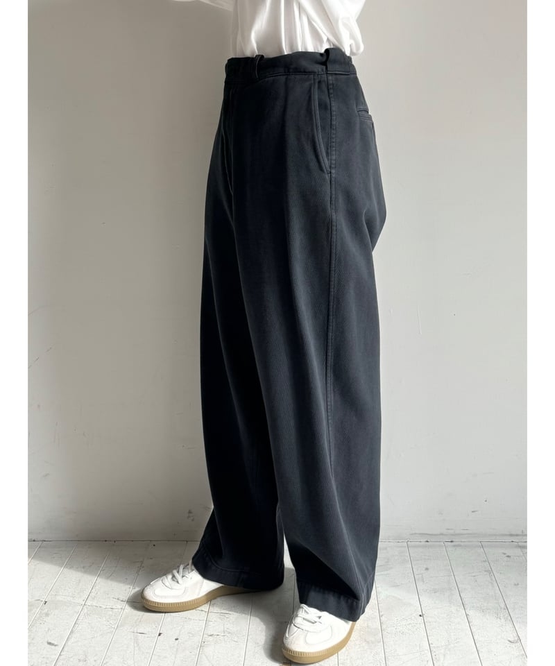 YOKO SAKAMOTO（ヨーコサカモト）】 WORK WIDE TROUSERS -BL