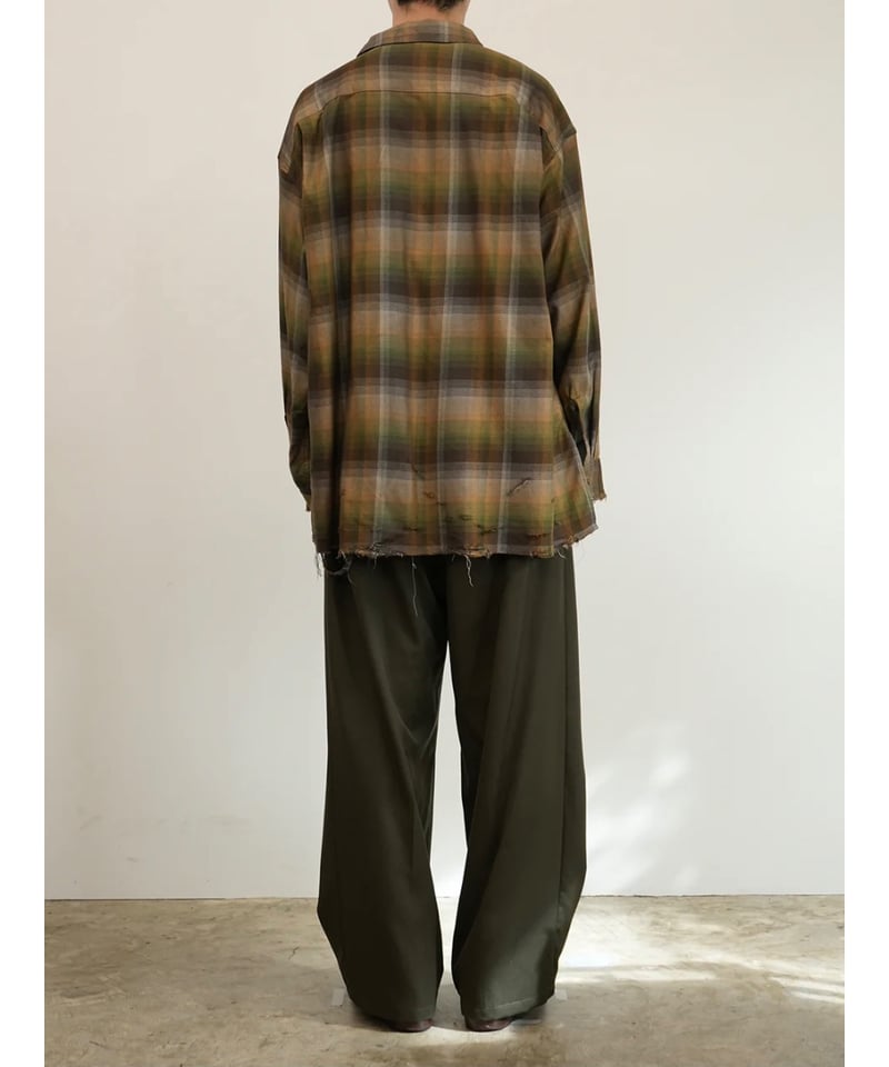ANCELLM(アンセルム)】R/C CHECK CRASH LS SHIRT –BROWN ANCELLM(アンセルム)】R/C CHECK CRASH LS SHIRT –BROWN