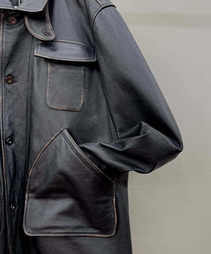CCU（シーシーユー）】 HUNTING JKT -SHEEP RUB SKIN -BLAC