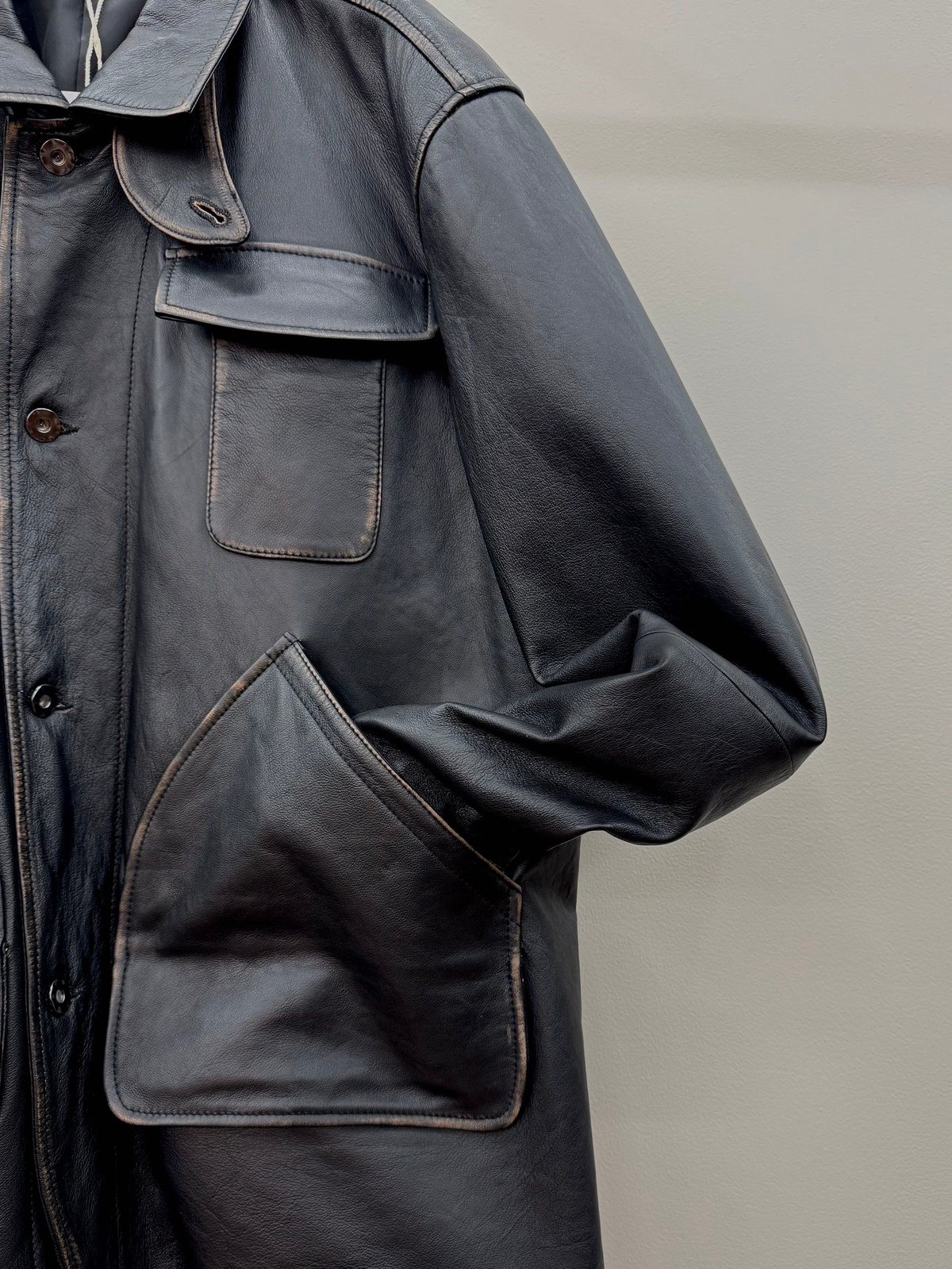 CCU（シーシーユー）】 HUNTING JKT -SHEEP RUB SKIN -BLAC