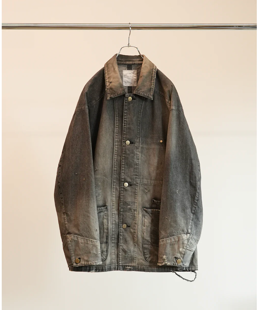 ANCELLM（アンセルム）】DENIM COVERALL -BLACK | tadayoi