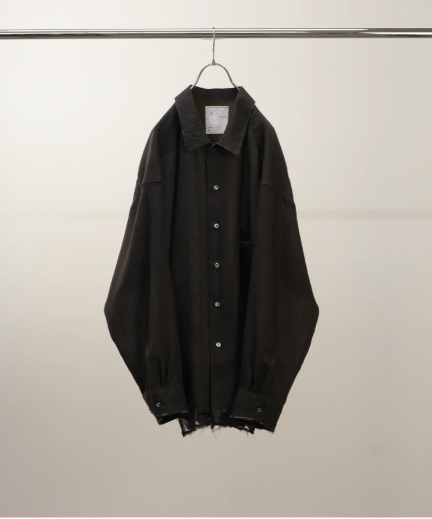 ANCELLM（アンセルム）】WOOL KERSEY SHIRT -BROWN | tadayoi