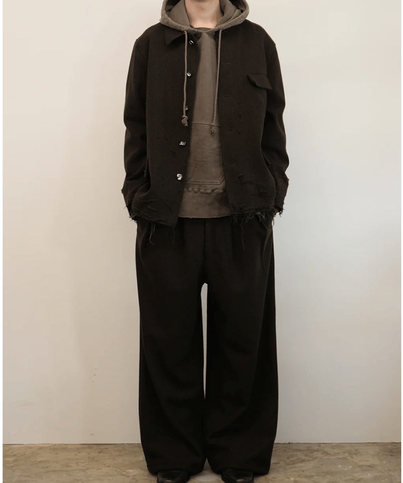 ANCELLM(アンセルム)】DYED DAMAGE HOODIE -CHOCOLATE | ANCELLM(アンセルム)】DYED DAMAGE HOODIE -CHOCOLATE |