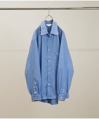 【ANCELLM（アンセルム）】HIGH-COUNT FRAYED OVER SHIRT -BLUE