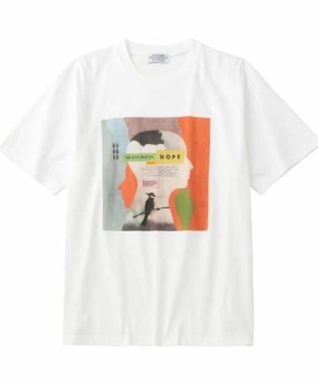 【POET MEETS DUBWISE（ポエトミーツダブワイズ） 】"HOPE" INKJET T-shirt -WHITE