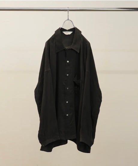 【ANCELLM（アンセルム）】EMBROIDERED SOUVENIR SHIRT -BLACK
