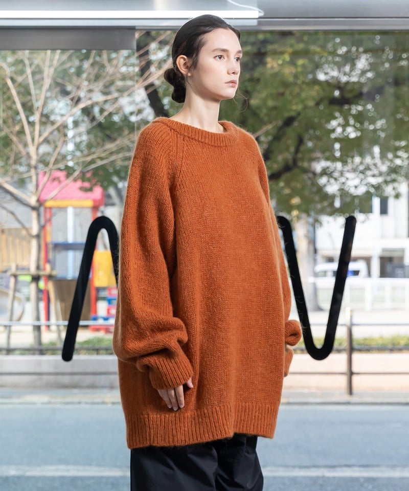 VOAAOV】VOMK MOHAIR KNIT PULL OVER-